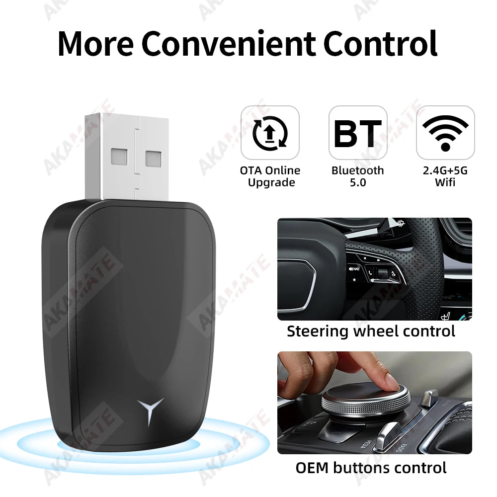 Wireless CarPlay Dongle – 2-in-1 Wireless Android Auto Adapter
