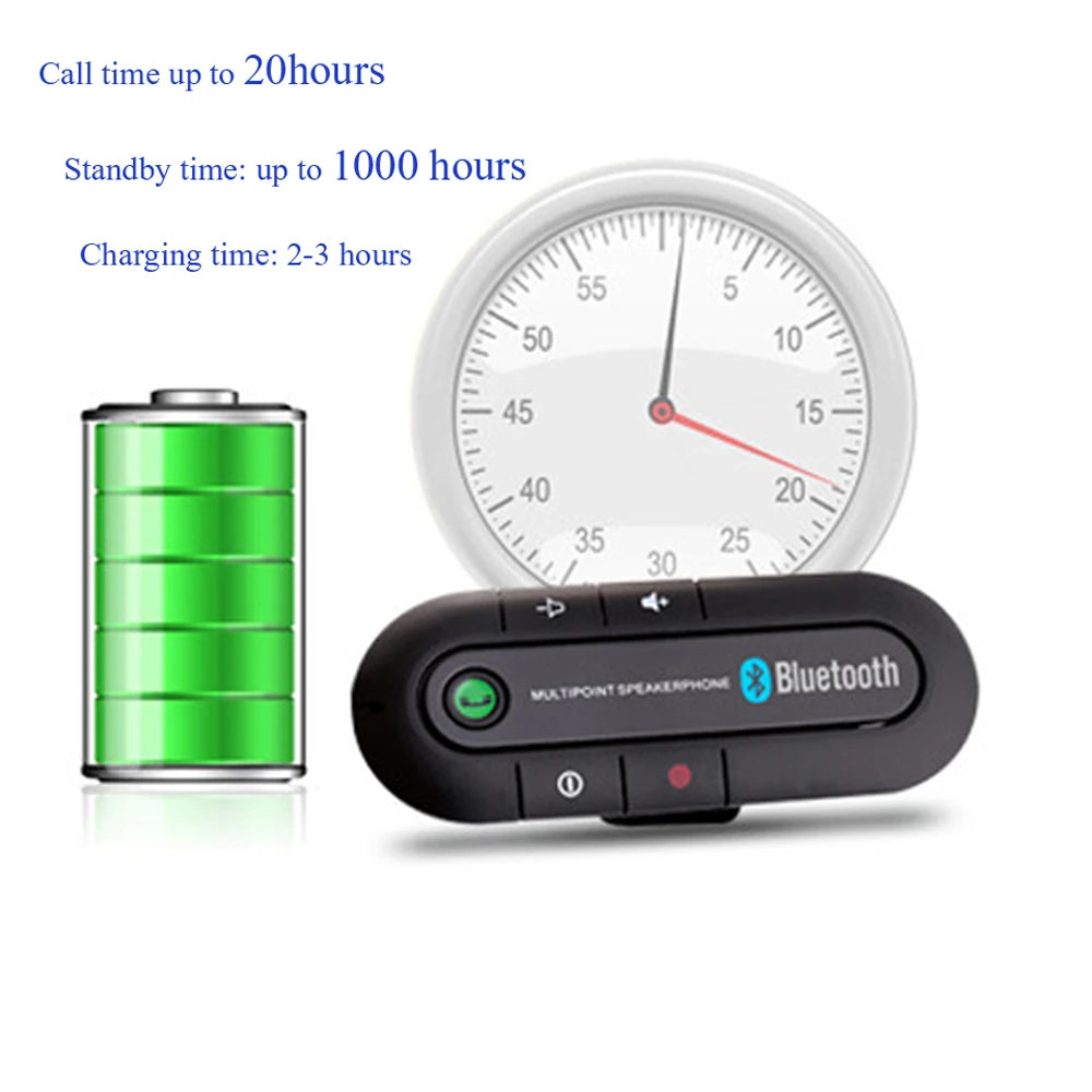 Wireless Handsfree Car Bluetooth Kit – Sun Visor Speakerphone & MP3 Music Player