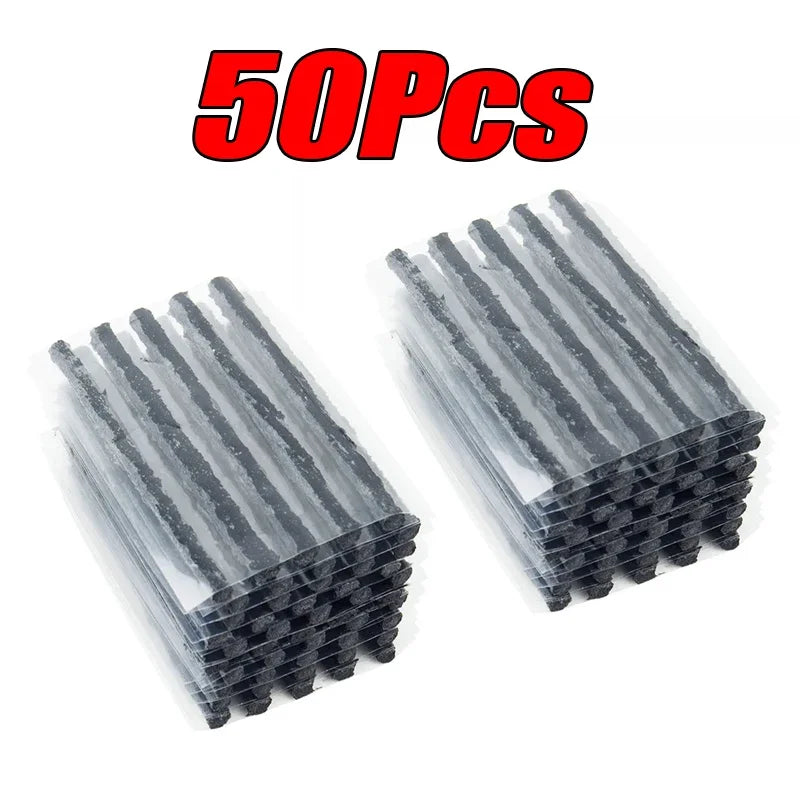 5-50Pc Car Tire Repair Kit – Tubeless Puncture Plug & Motorcycle/Truck Tools