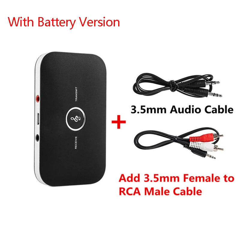 Bluetooth 5.0 Audio Transmitter & Receiver – 3.5mm AUX, RCA, USB Wireless Adapter