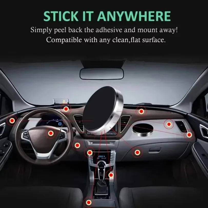 Universal Magnetic Car Phone Holder – Dashboard Mount for iPhone, Samsung & Xiaomi