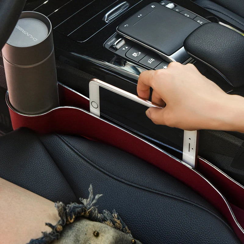 Car Seat Gap Filler Organizer - 2 Pack with Cup & Phone Holder