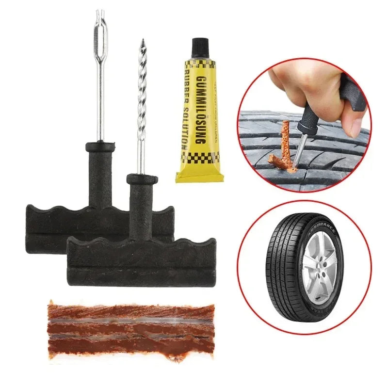 5-50Pc Car Tire Repair Kit – Tubeless Puncture Plug & Motorcycle/Truck Tools