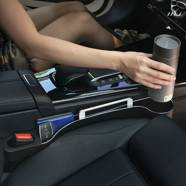 Car Seat Gap Filler Organizer - 2 Pack with Cup & Phone Holder