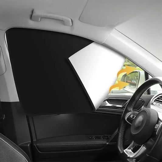 2Pcs Car Side Window Sun Shade – UV Block, Anti-Glare Privacy Curtain for Front/Back Windows